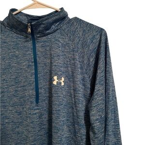 Under Armour Men's Blue HeatGear 1/4 Zip Pullover Sweatshirt XL